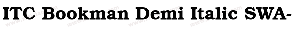 ITC Bookman Demi Italic SWA字体转换